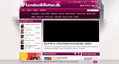 Desktop Screenshot of londonbilletter.dk